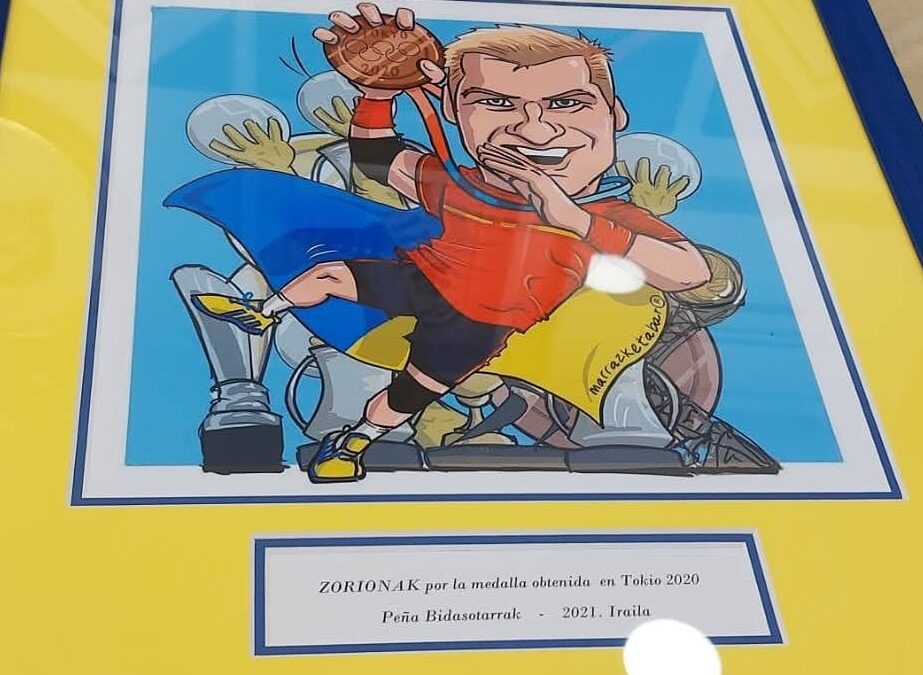 Regalo  de la Peña A Julen AGINAGALDe por el bronce de las olimpiadas de Tokio 2020 .